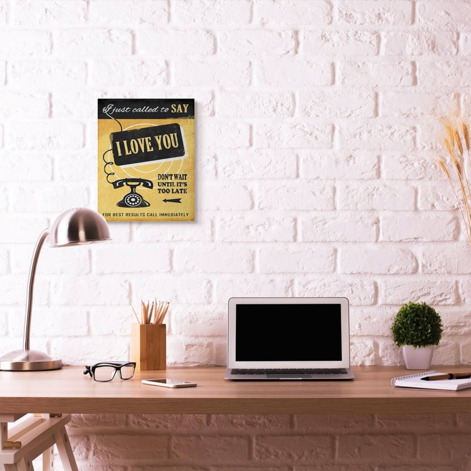 Stupell Industries Love Call Canvas Wall Art